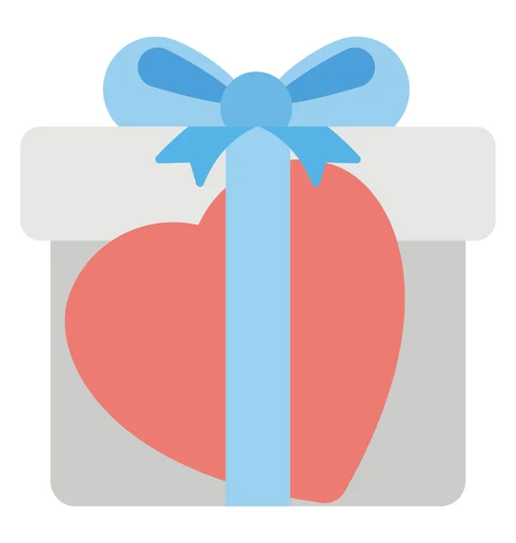 Valentine Gift Vector Icon — Stock Vector