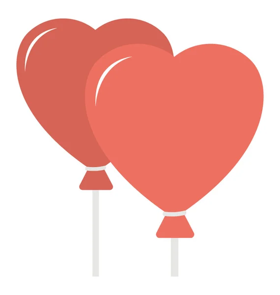 Hjerte ballon vektor ikon – Stock-vektor