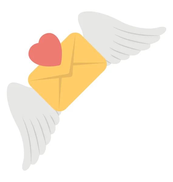 Sending Love Letter Vector Icon — Stock Vector