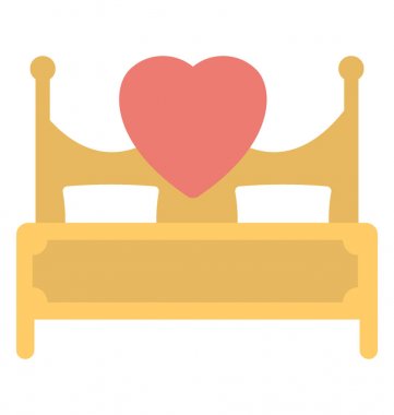  Çift yatak vektör simgesi