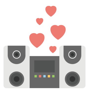  Romantik müzik vektörü simgesi
