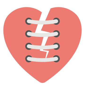  kırık kalp vektör simgesi