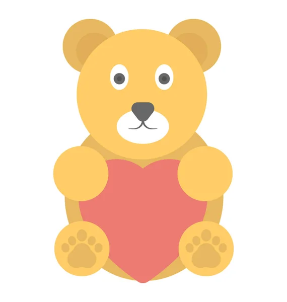 Osito de peluche vector icono — Archivo Imágenes Vectoriales