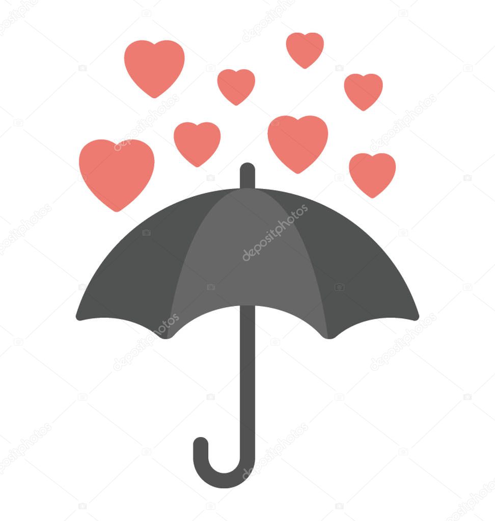  Heart Raining Vector Icon