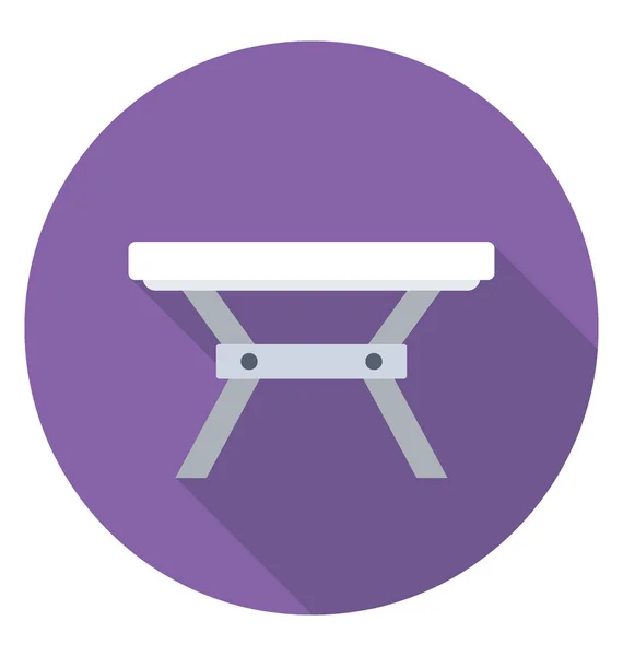 Folding Table Vector Icon — Stock Vector
