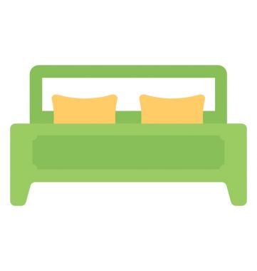  Kral Yatak vektör simgesi