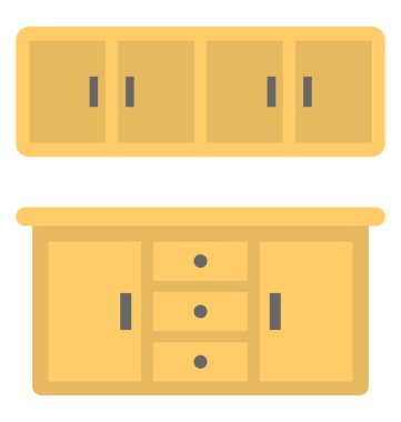  Mutfak birim vektör simgesi