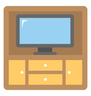  TV standı vektör simgesi