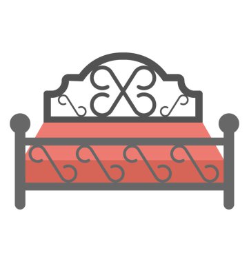  Kral Yatak vektör simgesi