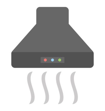  Mutfak hood vektör simgesi