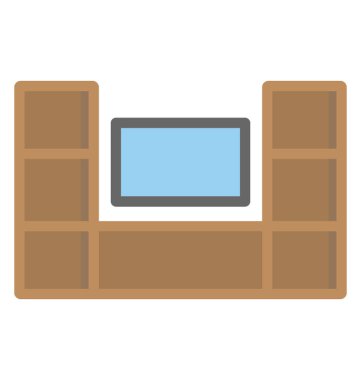  TV standı vektör simgesi