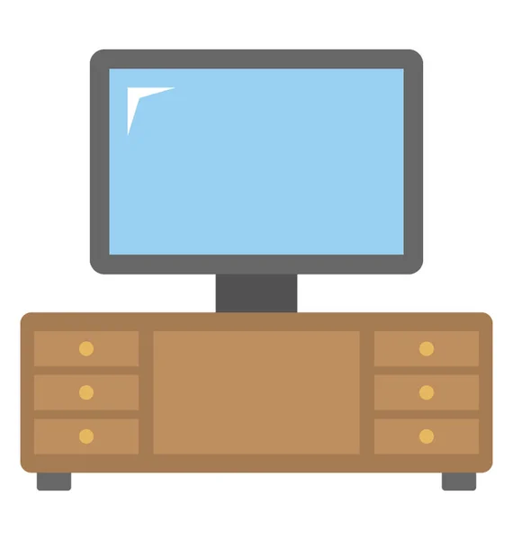TV skříň vektorové ikony — Stockový vektor