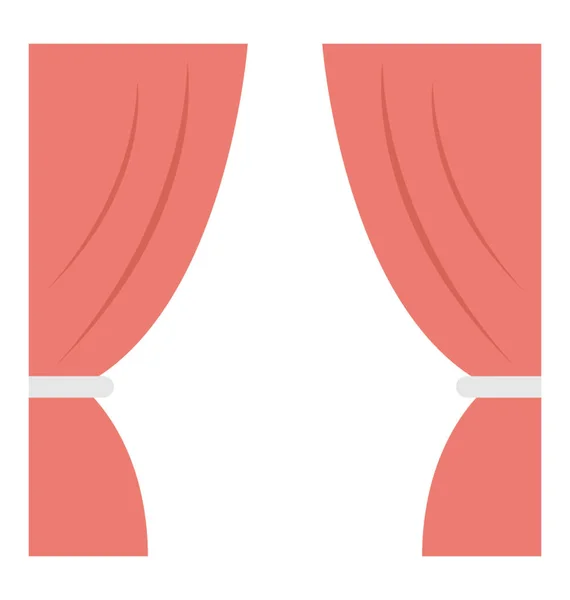 Curtains Vector Icon — Stock Vector