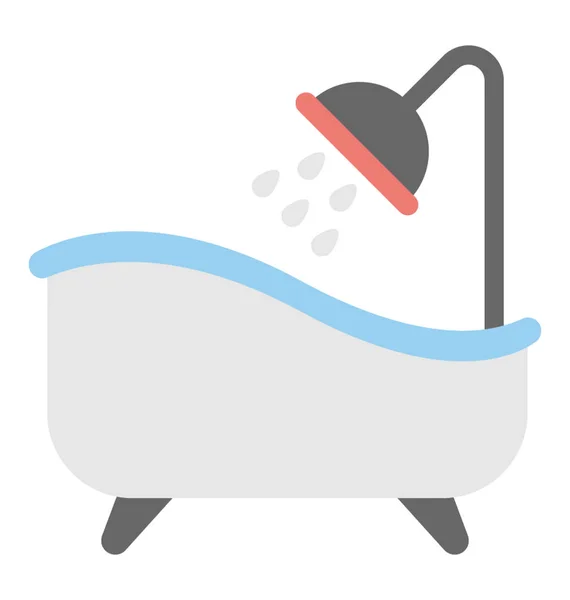 Bañera Vector Icono — Archivo Imágenes Vectoriales