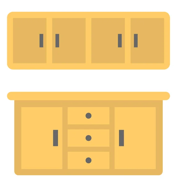 Kitchen Unit Vector Icon — Stock Vector