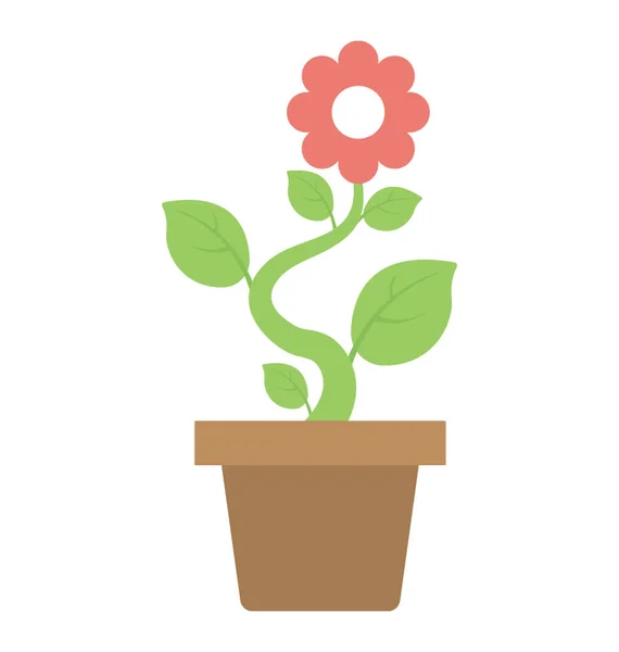 Planta en maceta Vector Icono — Vector de stock