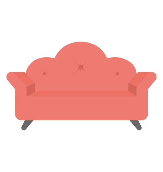 Sofa-Vektor-Symbol — Stockvektor