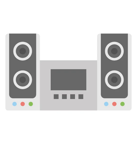 Sistema de música Vector Icono — Vector de stock