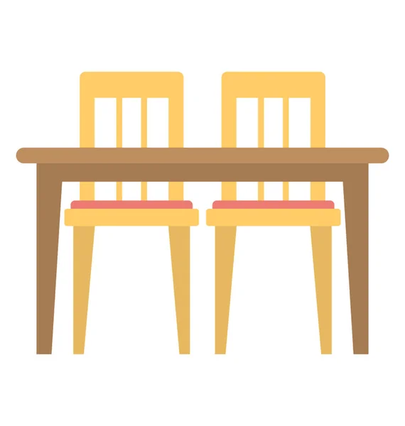 Table de salle à manger Icône vectorielle — Image vectorielle