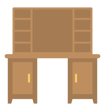  Oturma odası rafları vektör simgesi