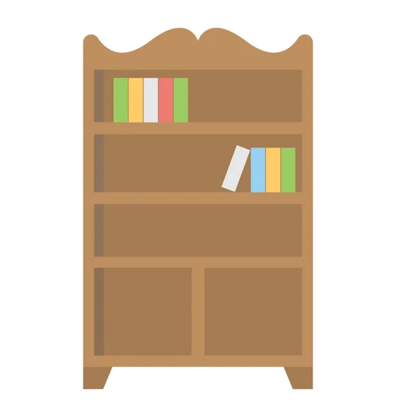 Bookshelf Vector Icon — Stock Vector