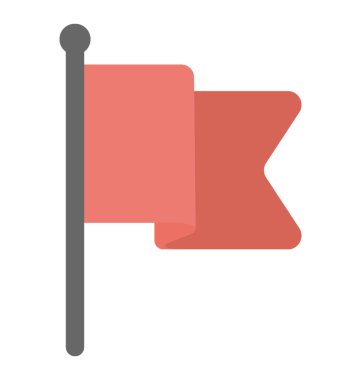  Çırpınan bayrak vektör simgesi