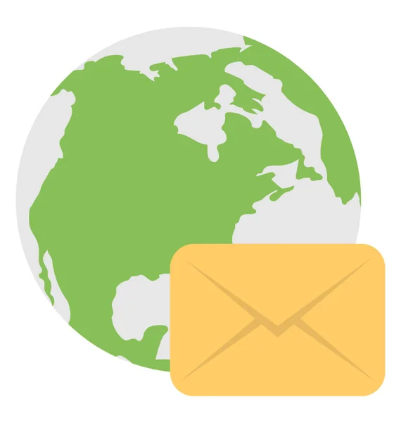 Global Mail Vector Icono — Archivo Imágenes Vectoriales