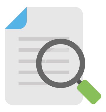  Arama belgesi vektörü simgesi