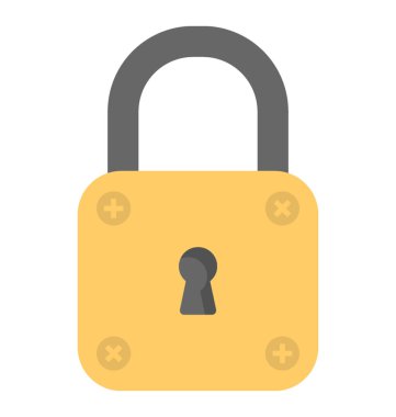  asma kilit vektör simgesi