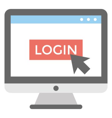  Web sitesi giriş ekranı vektör simge