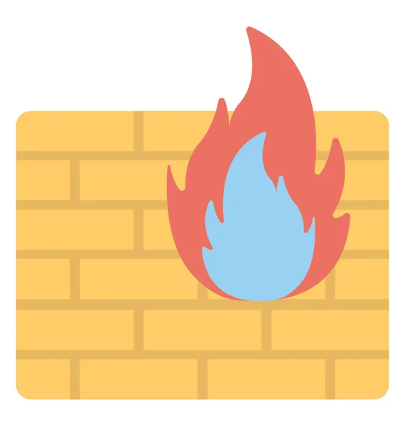 Firewall Vector Icon — Stock Vector