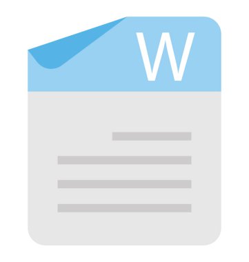  Word belge vektör simgesi