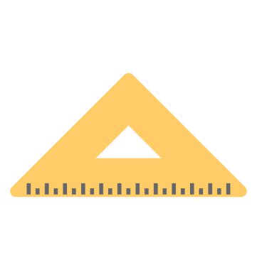  Üçgen cetvel vektör simgesi