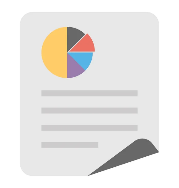 Business Report Vector Icon — Stock Vector