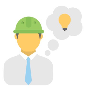  Fikir mühendis vektör simgesi