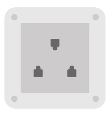  Elektrik prizine vektör simgesi