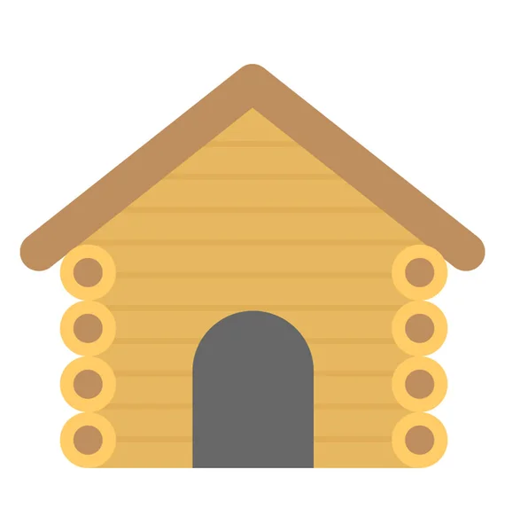 Cottage Vector Icono — Vector de stock