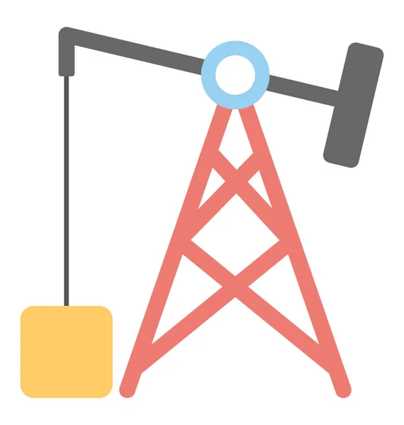Icône vectorielle de plate-forme de forage — Image vectorielle