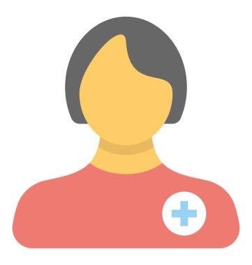  Bayan Doktor vektör simgesi