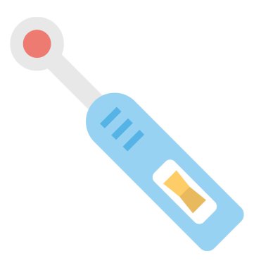  Klinik dijital termometre vektör simgesi