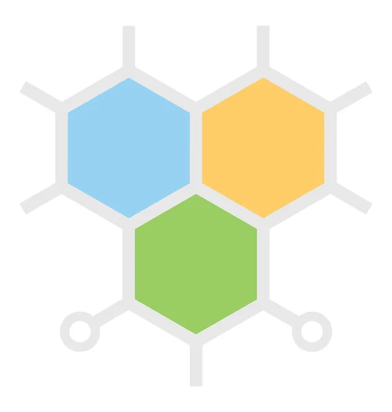 Ícone vetorial de estrutura molecular —  Vetores de Stock