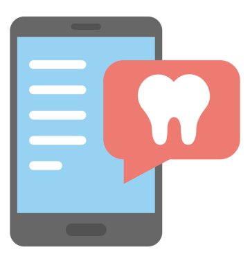  Diş App vektör simgesi