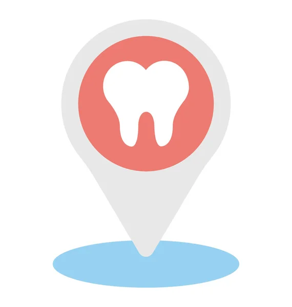 Puntero dental Pin Vector Icono — Vector de stock