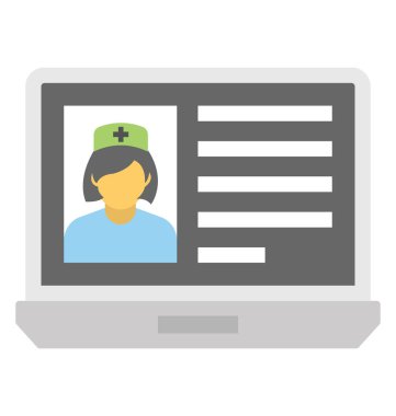  Online doktor vektör simgesi 