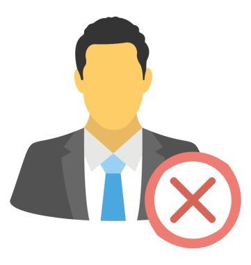  İşten çıkarılan çalışanın vektör simgesi