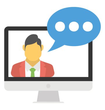  Online danışmanlık vektör simgesi