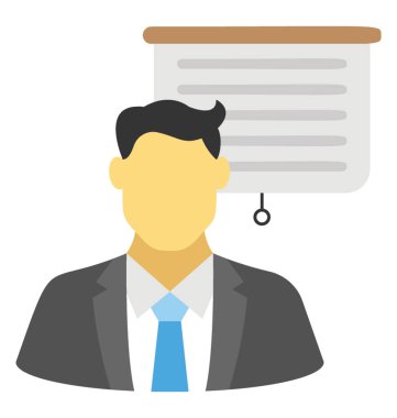  İş analisti vektör simgesi