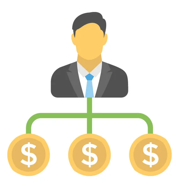 Zakenman vector pictogram — Stockvector