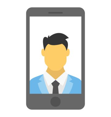  Online iş adamı vektör simgesi 