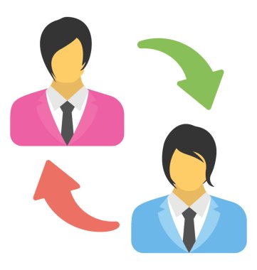  Çalışan ciro vektör simgesi